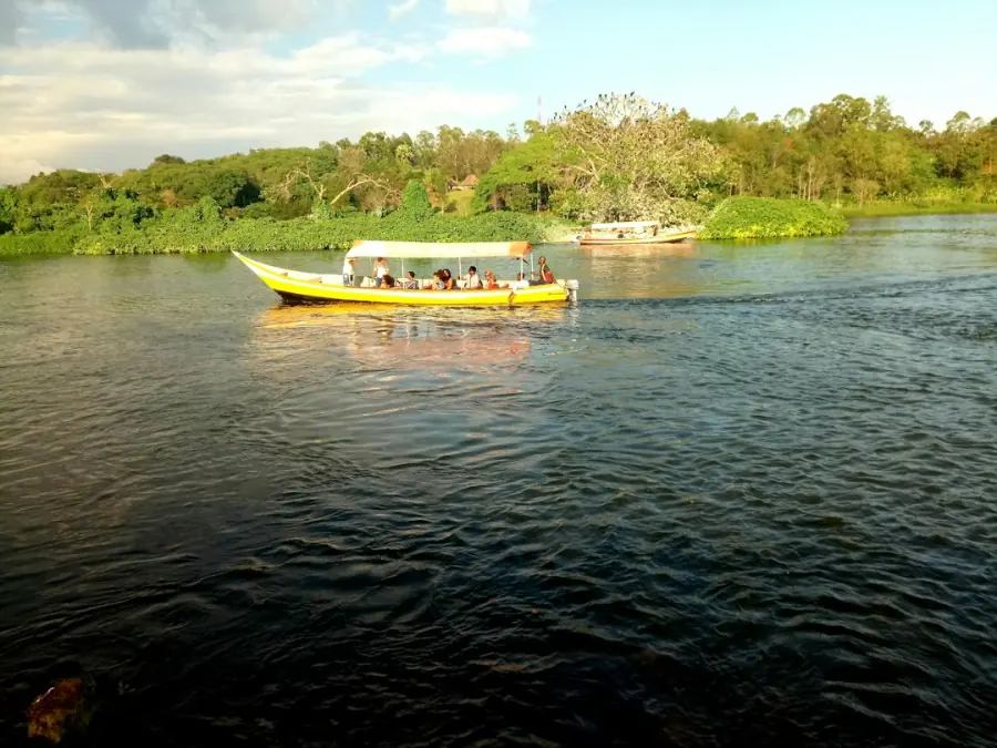 Boat on the River Nile near Jinja, Uganda